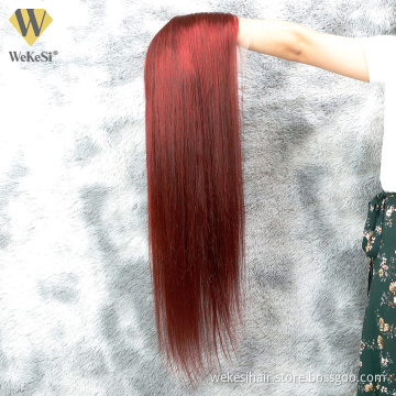 New Arrival ombre red burg colored Virgin Brazilian hair lace front wigs straight lace frontal Human Hair Wig for black women
